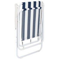 Scaun de plaja Sersimo GC050, pliabil, 100kg, 52x74cm, alb albastru