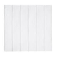 Set 10 Placi Tapet 3D, Flippy, 70 x 70 cm, Grosime 3 mm, din Rasina, Tip Placi de Lemn, Suprafata Acoperita 4.9 mp, Alb