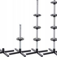 Suport depozitare anvelope 4 roti, cadru metalic, 45x45x105 cm, capacitate 100 kg, negru