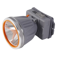 Lanterna LED de Montat pe Cap, Vafy, cu Raza Lunga de Zoom, Reincarcabila USB, Far Telescopic, Rezistent la Apa, Reglabil, pentru Pescuit in Aer Liber, Camping, Lumina Puternica, Lanterna, 10.5x8x6.5 cm, Gri