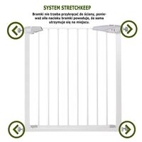 Poarta de siguranta Safety Gate pentru scari, ajustabila 97-106 cm, din otel, alba