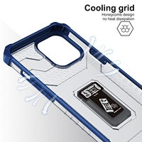 Husa de protectie Vafy compatibila cu Apple iPhone 13 Pro Acrylic Armor cu suport Albastru