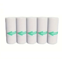 Set 5 Role de Hartie Termica Autocolanta, Flippy, pentru Mini Imprimanta Foto Portabila, Alb