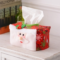 Cutie Decorativa pentru Servetele, Flippy, Model Mos Craciun, Tematica Craciun, 16 x 10 cm, Rosu