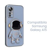 Husa de Protectie 2 in 1, Vafy, Husa de Protectie pentru Samsung Galaxy A15/A15 5G, Model Astronaut cu Suport, din TPU, Albastru