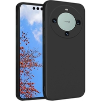 Husa de Protectie, Vafy, pentru Huawei Mate 60 Pro, Liquid Silicone, cu Microfibra pe Interior, Protectie Antisoc, Compatibil Incarcare Wireless, Negru
