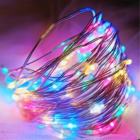 Instalatie de Craciun Liniara, Vafy®, Tip Liniara, Fir Cupru, 8 Jocuri de Lumini, cu Telecomanda, 10 m, 100 Led-uri, Alimentare USB, 4.5V, Multicolor