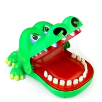 Jucarie interactiva Crocodil Dentist, Flippy, Joc de Grup/Familie, 13 Dinti, Extra Big 21 x 14.5 x 11 cm, Verde
