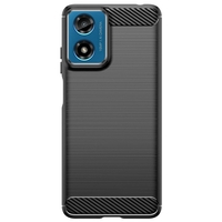 Husa de Protectie pentru Motorola Moto G04 5G / Moto G24 5G, Vafy, Protectie 360, din TPU cu element de Carbon, Anti Alunecare, 1.8 mm, Negru
