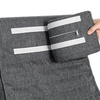 SONGMICS Scaun balansoar din lemn, suport picioare reglabil, maxim 150kg, 67x115x91cm, gri si alb