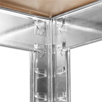 Raft cadru metalic modular pentru depozitare, 5 polite, 180x90x30cm, sarcina 875kg