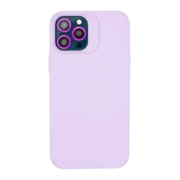 Husa Apple iPhone 14 Pro, Vafy, din Silicon Lichid, Interior din Microfibra, Lentile Fosforescente de Protectie Camera, Anti Amprenta, Rezistenta la Socuri, Mov