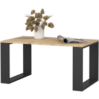 Masuta cafea NOX cu raft inferior, PAL laminat, 92x53x45 cm, stejar artisan si negru