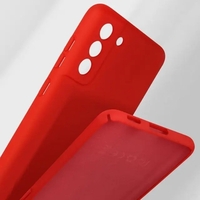 Husa protectie Vafy pentru Samsung S21 FE Liquid Silicone Rosu