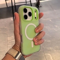 Husa Telefon Jelly Magnetic 2in1, Vafy, Compatibila cu Apple iPhone 17 Pro, din PC+TPU, Magsafe, Finisaj Mat, Verde