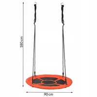 Leagan tip cuib Sersimo G-Line, 100cm, inaltime reglabila, 150 kg, Portocaliu Negru