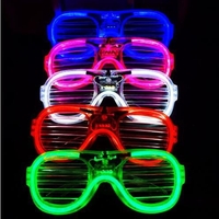 Ochelari de Petrecere cu LED, Flippy, Model Grilaj, din Plastic, 3 Moduri de Iluminat, Marime Universala, Multicolor