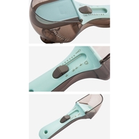 Set 2 Cupe Gradate pentru Bucatarie, Flippy, Cupe de Masurat Reglabile, Ergonomic, Confortabil, pentru Lichide si Solide, Volum ajustabil 5-30ml, 30-130ml, Culoare Albastru