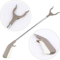 Cleste pentru Colectarea Deseurilor, Flippy, din Metal si Plastic, 77.5 cm, Fara Maini Murdare, Gri