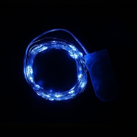 Instalatie Craciun, 1 metru, 10 LED-uri, Albastru, cu baterii, fir cupru, liniar, interior/exterior, Vafy