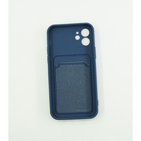 Husa protectie Vafy cu suport card compatibila cu Samsung Galaxy A52 Albastru inchis