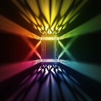 Lampa solara LED decorativa cu lumina bidirectionala Flippy, IP65, 1.2V, 600mah, 15.1 x 9 x 6 cm, material ABS, multicolor