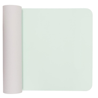 Saltea fitness antiderapanta din TPE, 183x61x1 cm, cu curea transport, verde menta