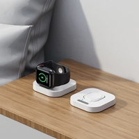 Incarcator Wireless pentru Smart iWatch, Vafy, Compatibil cu Apple iWatch 1/9, Magnetic Charger, Interfata TYPE-C, 3W, 7.5 x 7.5 x 1.2 cm, Pliabil, Alb