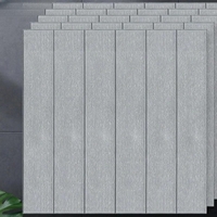 Set 10 Placi Tapet 3D, Vafy, 70 x 70 cm, Grosime 3 mm, din Rasina, Tip Placi de Lemn, Suprafata Acoperita 4.9 mp, Gri