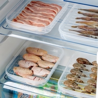 Cutie de depozitare de uz casnic, Flippy, Caserola pentru Frigider, Rezistenta la umiditate, Rezervor Sigilat pentru Depozitare Alimentara, 24.5 x 18.5 x 3.5cm, Alb Transparent