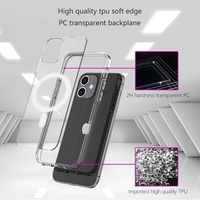 Husa protectie Vafy compatibila cu Apple iPhone 12 Pro Max Mag Safe Silicone Transparent