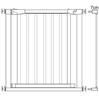 Poarta de siguranta Safety Gate pentru scari, ajustabila, din lemn cu structura otel, 82-89cm, negru maro