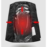 Vesta Inteligenta Incalzita, Vafy, Unisex, 2 Zone de Incalzire, Umplutura Bumbac, 3 Trepte de Temperatura, Incarcare USB, Negru, 65 - 75 kg, Marime XXL