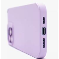 Husa Apple iPhone 14, Vafy, din Silicon Lichid, Interior din Microfibra, Lentile Fosforescente de Protectie Camera, Anti Amprenta, Rezistenta la Socuri, Mov
