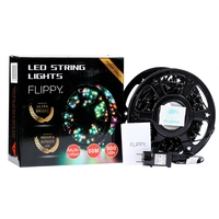 Instalatie Craciun liniara, Vafy, Fir Negru cu Transformator, 50 m, Lumini Multicolore, 500 LED-uri V5, 8 jocuri de lumini
