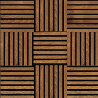 Modul riflaj MDF decorativ LDA PREMIUM de tip panou acustic, Stejar Royal, 30x30 cm