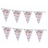 Set 10 Stegulete Tip Banner, Flippy, Colectia LA MULTI ANI , 270 cm Lungime, din Hartie Cretata, Multicolor