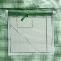 Sera de gradina, tip tunel cu cadru metalic, 200x200cm, verde, 4 mp