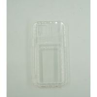 Husa protectie Vafy cu suport card compatibila cu Apple iPhone 12 Pro Transparent