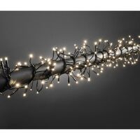 Instalatie Craciun Profesionala de Exterior IP65, 130 m, 1300 Led-uri Mari ,Liniara, Alb cald, Interconectabila, Prelungitor 6.5 m inclus, Fir Negru, Vafy