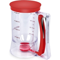 Dispenser de Aluat pentru Prajituri, Vafy, din Plastic, Maner cu Arc, 900 ml, 18.5 x 11 cm, Rosu