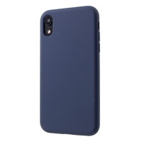 Husa protectie compatibila cu Apple iPhone XR Liquid Silicone Case Albastru inchis