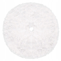 Covoras de pus sub bradul de Craciun, diametru 85 cm, imitatie blana alba