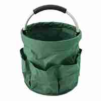 Geanta Cos pentru Scule de 17L, Vafy, Buzunare Exterioare, Cos de Picnic Portabil, Cos pentru Plaja, Cos pentru Curatenie, din Material Oxford 600 D, 28 x 28 x 28 cm, Verde
