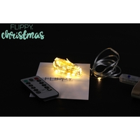 Instalatie Craciun, 2 metri, 20 LED-uri, multicolor, telecomanda 8 functii, USB, fir cupru, liniar, interior/exterior, Vafy