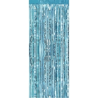 Perdea Franjurata, Flippy, Model Decor Petrecere, pentru Fundal de Poze, Amenajare Colorata a Petrecerii, Dimensiune 100x200 cm, Albastru Deschis