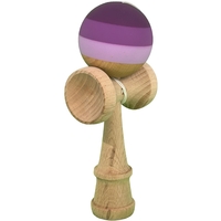 Kendama X Originala, Profesionala, Flippy, din Lemn, 18 cm, Rubber Grip, Purpuriu/Mov/Lila