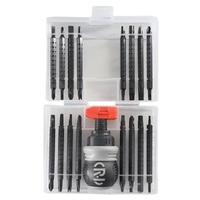 Set de Surubelnite 34-in-1 cu Clichet, Vafy, Set de Uz Casnic pentru Repararea Electronicelor Mici, Maner durabil, 12 x 10 x 5 cm, Negru Mat