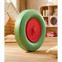 Masinuta Ride-On Flippy, cu Sistem Anti-Rasturnare, Claxon pe Volan, 1-6 Ani, 60 x 28 x 34 cm, Alb-Verde