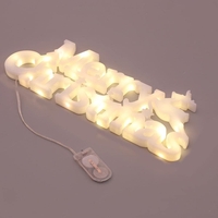 Instalatie LED de Craciun, Vafy, Litere 3D, Merry Christmas, Lumina Calda, 27.5 x 10.5 x 1.4 cm, Alb